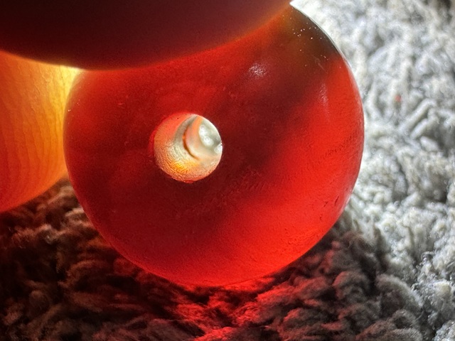 古玩玉器老瑪瑙珠真品鑒賞圖