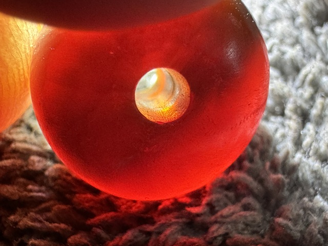 古玩玉器老瑪瑙珠真品鑒賞圖