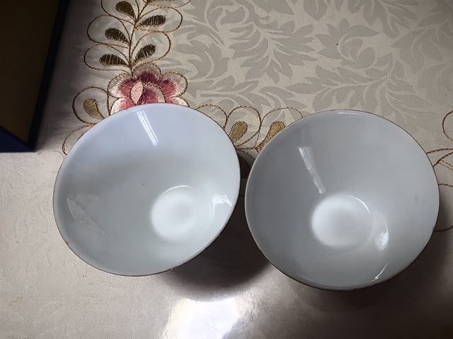 古玩陶瓷人物斗笠盞真品鑒賞圖