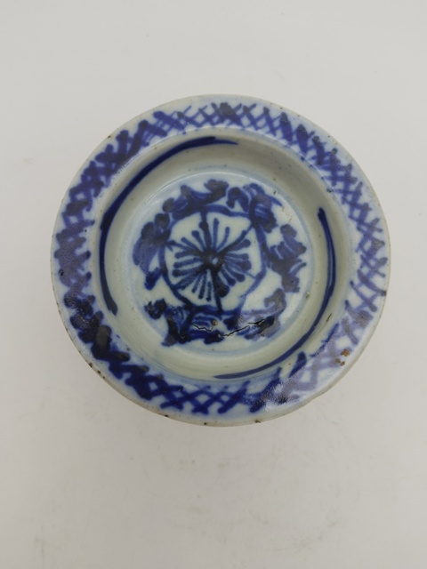 古玩陶瓷晚清青花小供碟真品鑒賞圖