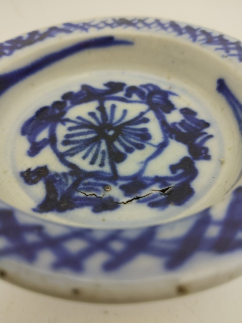 古玩陶瓷晚清青花小供碟真品鑒賞圖