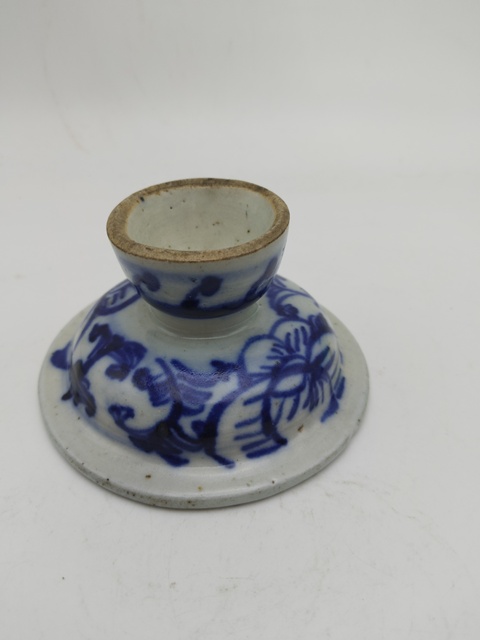 古玩陶瓷晚清青花小供碟真品鑒賞圖