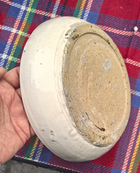 古玩陶瓷花卉紋青花盤真品鑒賞圖