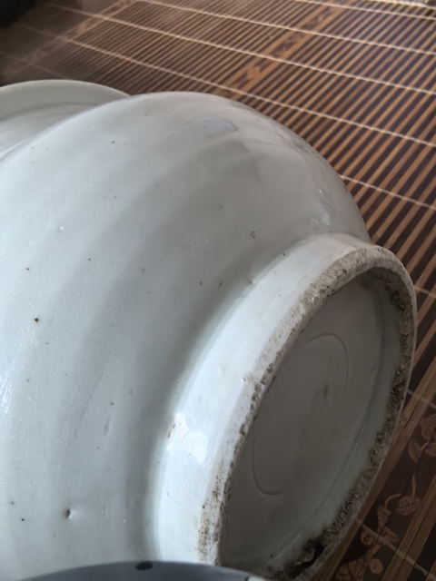 古玩陶瓷白釉渣斗真品鑒賞圖