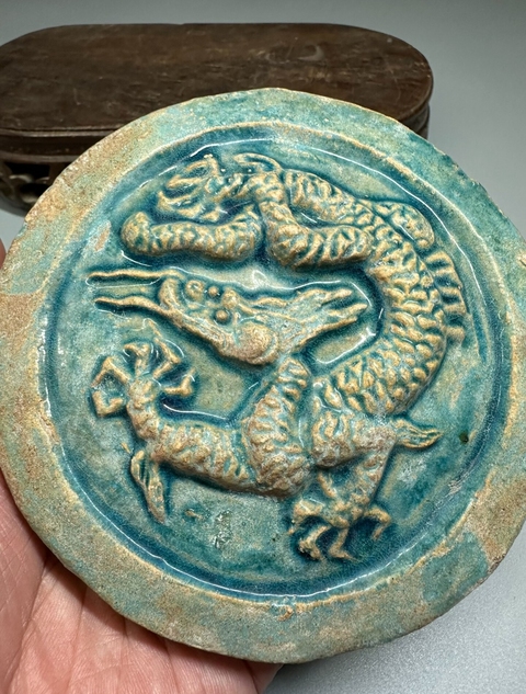 古玩陶瓷龍紋瓦當真品鑒賞圖
