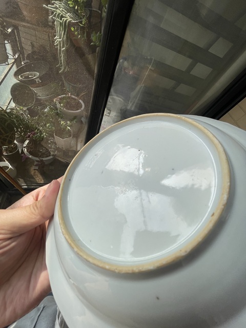 古玩陶瓷粉彩花卉紋花口盤真品鑒賞圖