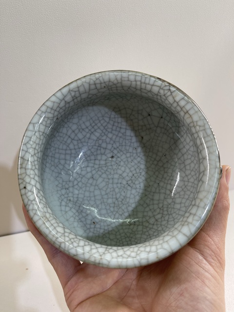 古玩陶瓷哥釉地鐵銹釉雙鋪首香爐真品鑒賞圖