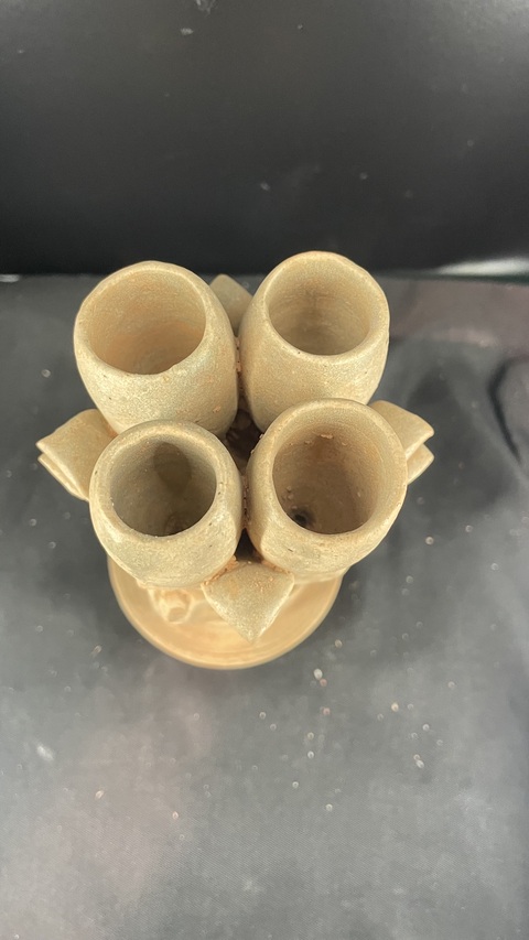 古玩陶瓷青瓷四管谷倉真品鑒賞圖