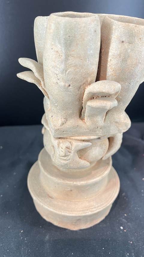 古玩陶瓷青瓷四管谷倉真品鑒賞圖