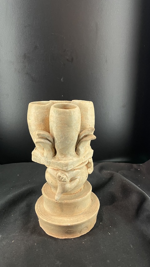 古玩陶瓷青瓷四管谷倉真品鑒賞圖