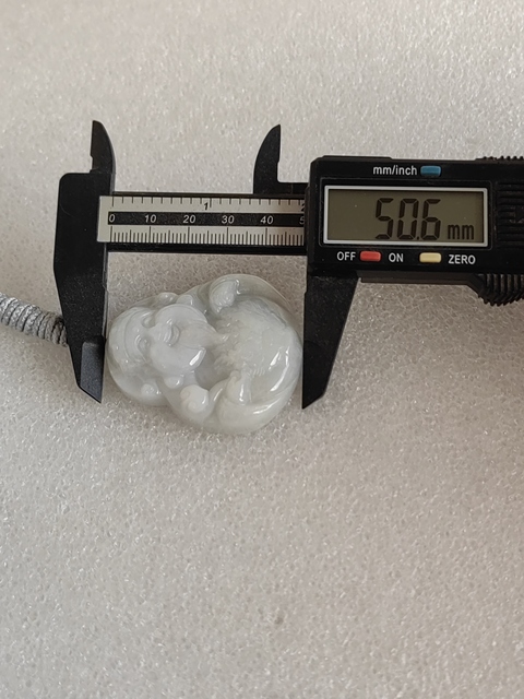 古玩玉器天然翡翠“財神”掛件拍賣，當前價格450元