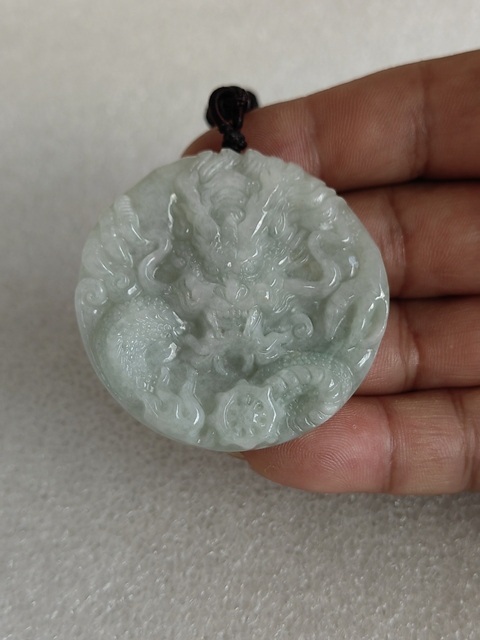 古玩玉器天然翡翠“龍鳳牌”拍賣，當前價格480元