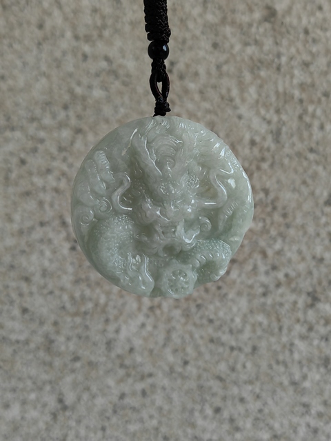 古玩玉器天然翡翠“龍鳳牌”拍賣，當前價格480元