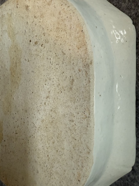 古玩陶瓷清乾隆 青花山水紋折沿盤真品鑒賞圖