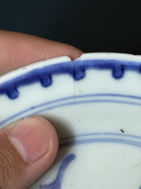 古玩陶瓷明·天啟山水人物故事青花盤拍賣，當前價格850元