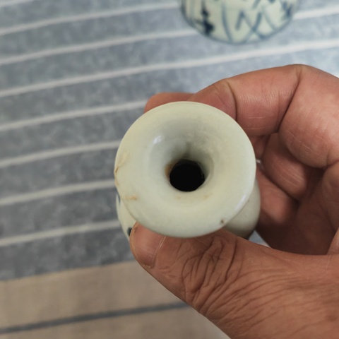 古玩陶瓷青花花卉紋玉壺春瓶真品鑒賞圖