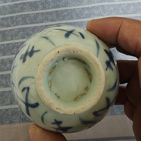 古玩陶瓷青花花卉紋玉壺春瓶真品鑒賞圖
