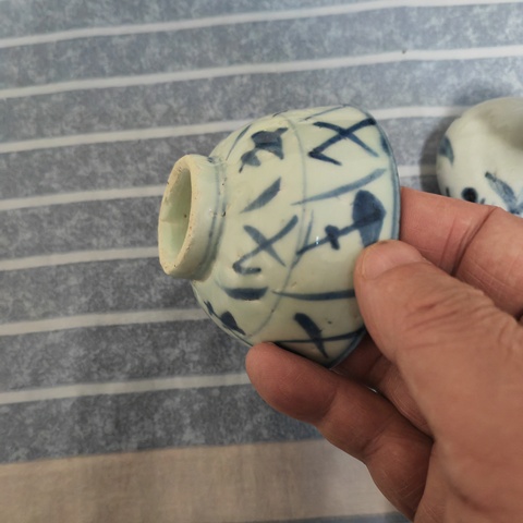 古玩陶瓷青花花卉紋玉壺春瓶真品鑒賞圖