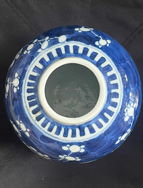 古玩陶瓷青花冰梅罐真品鑒賞圖