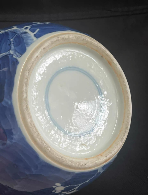 古玩陶瓷青花冰梅罐真品鑒賞圖