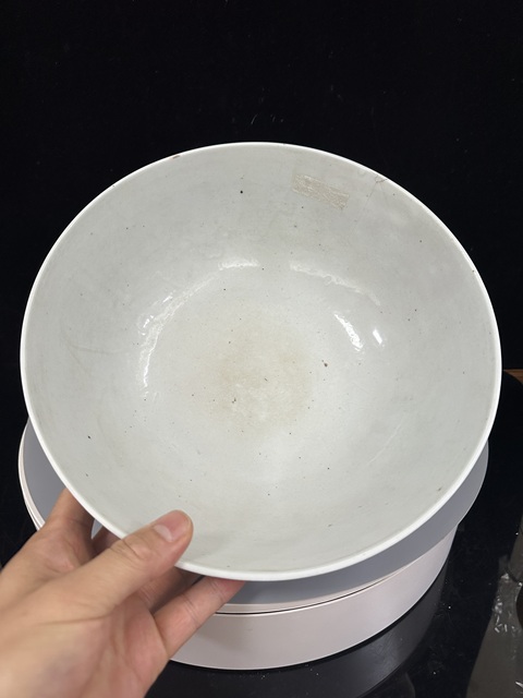古玩陶瓷青花山水通景紋大碗真品鑒賞圖