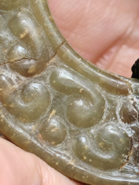 古玩玉器變形龍紋玉環真品鑒賞圖