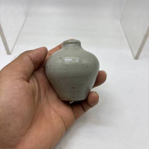 古玩陶瓷李朝早期青釉罐，平臺(tái)不允許估價(jià)真品鑒賞圖