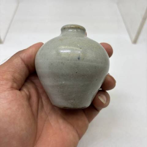 古玩陶瓷李朝早期青釉罐，平臺(tái)不允許估價(jià)真品鑒賞圖