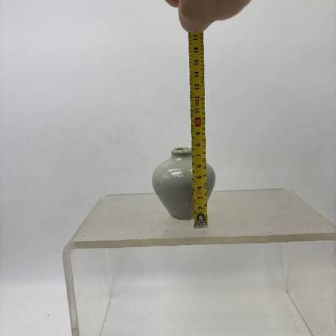 古玩陶瓷李朝早期青釉罐，平臺(tái)不允許估價(jià)真品鑒賞圖