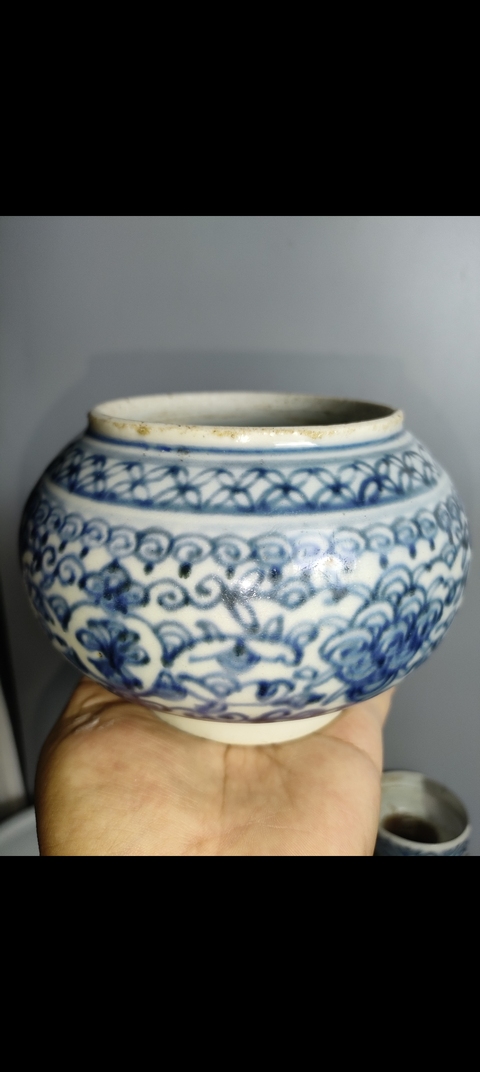 古玩陶瓷青花水盂真品鑒賞圖