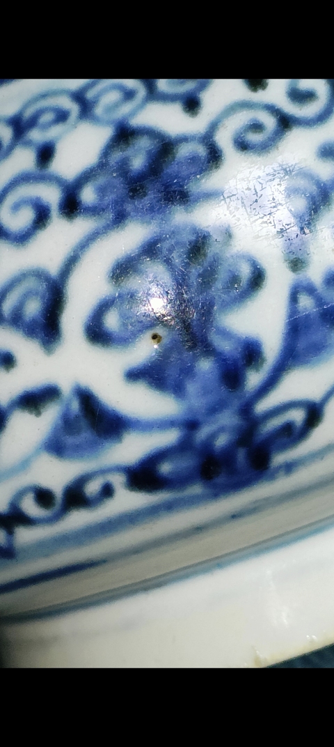 古玩陶瓷青花水盂真品鑒賞圖