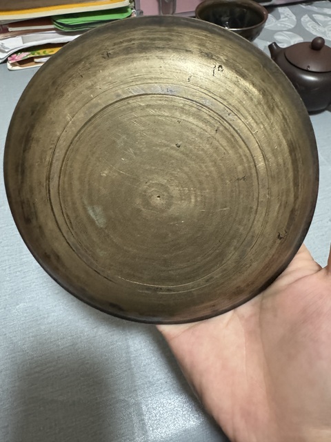 古玩銅器銅盤真品鑒賞圖