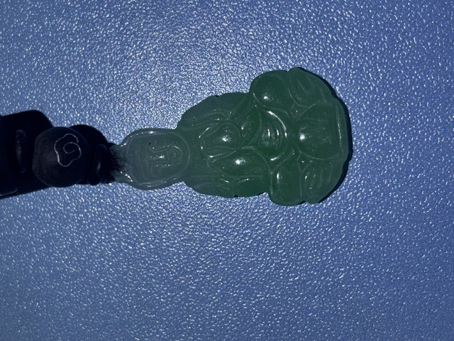 古玩玉器翡翠觀音掛件真品鑒賞圖