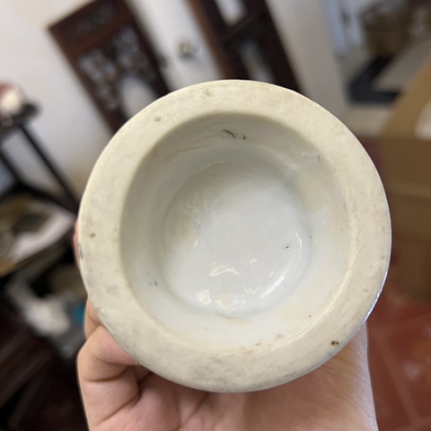 古玩陶瓷清代山水紋青花瓶拍賣，當前價格2500元