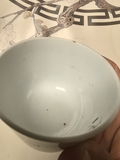 古玩陶瓷淺絳彩人物紋仰鐘杯真品鑒賞圖