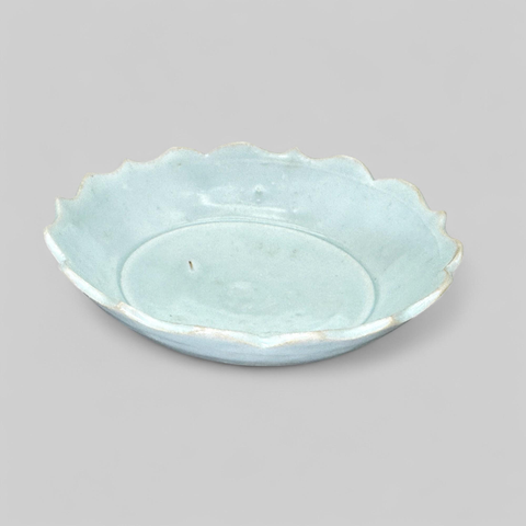 古玩陶瓷青白釉花口盤真品鑒賞圖