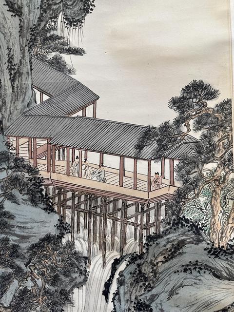 古玩字畫高閣碧澗真品鑒賞圖