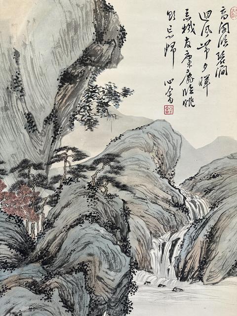 古玩字畫高閣碧澗真品鑒賞圖