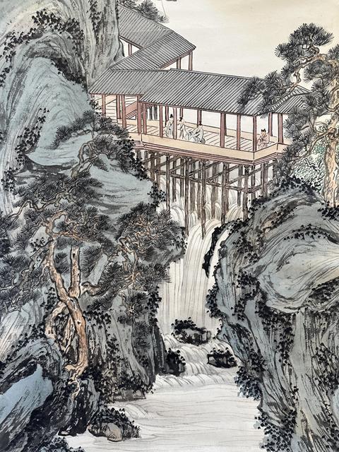 古玩字畫高閣碧澗真品鑒賞圖