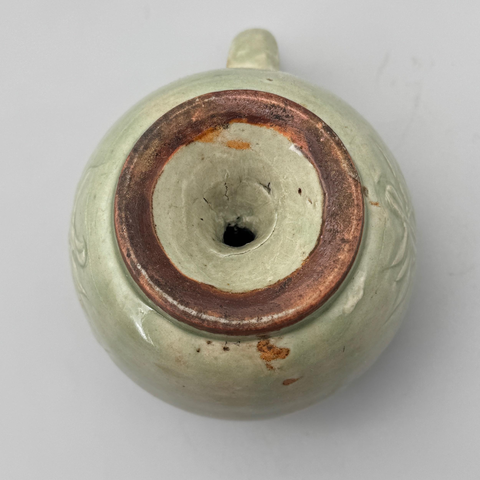 古玩陶瓷龍泉窯系青釉提梁壺真品鑒賞圖