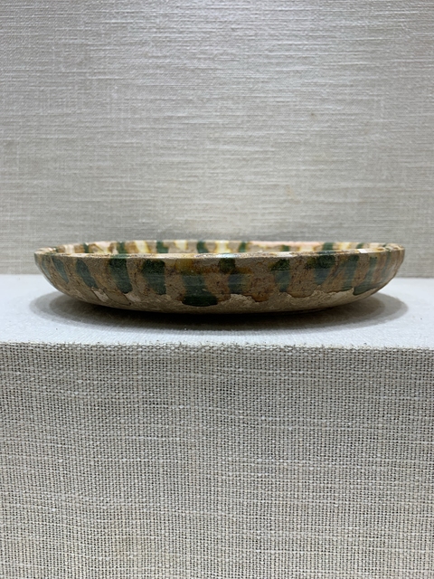 古玩陶瓷唐代鞏縣窯三彩盤拍賣，當前價格16000元