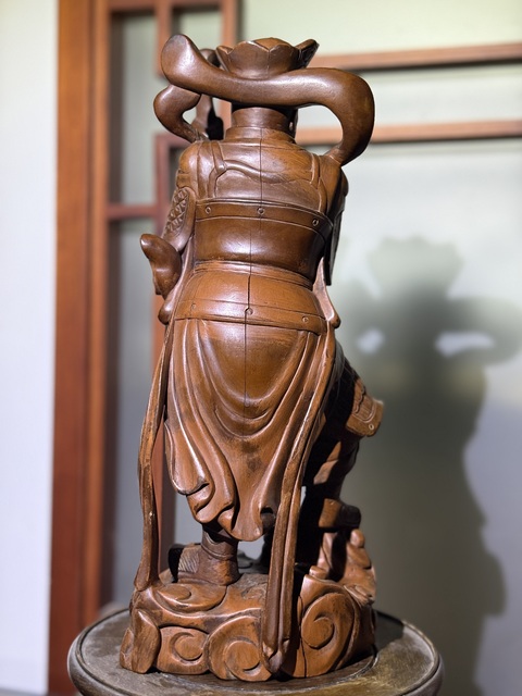 古玩雜項木雕天王真品鑒賞圖