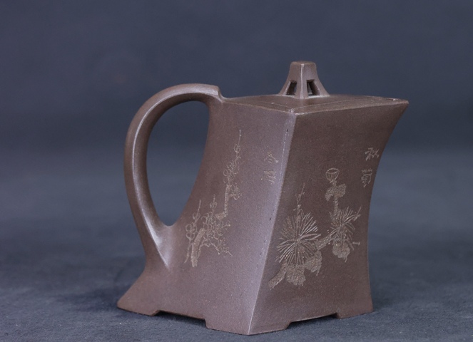 古玩雜項四方壺真品鑒賞圖