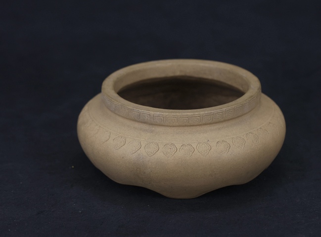 古玩雜項紫砂段泥花盆真品鑒賞圖