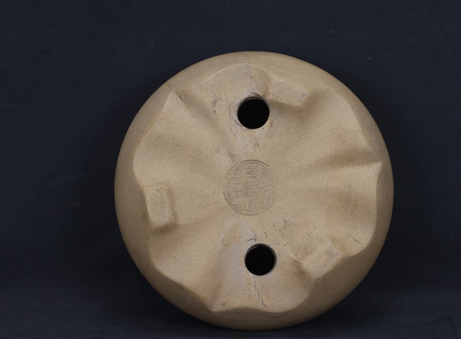古玩雜項紫砂段泥花盆真品鑒賞圖