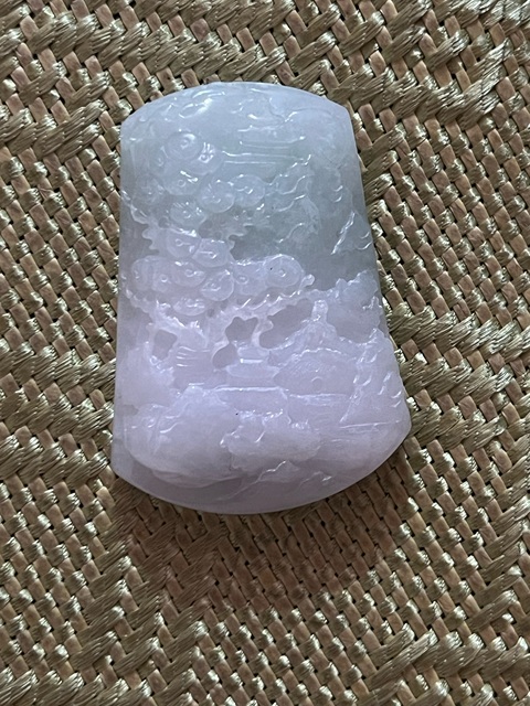 古玩玉器天然翡翠牌真品鑒賞圖