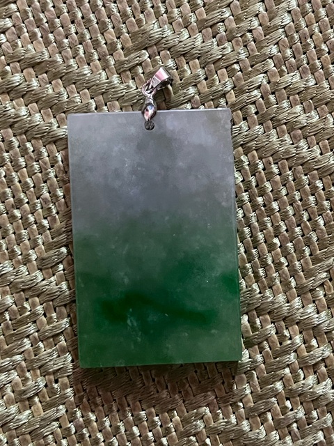 古玩玉器天然翡翠牌真品鑒賞圖