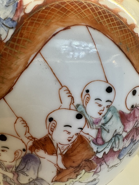 古玩陶瓷民國 粉彩百子龍燈臺燈拍賣,當前價格28800元