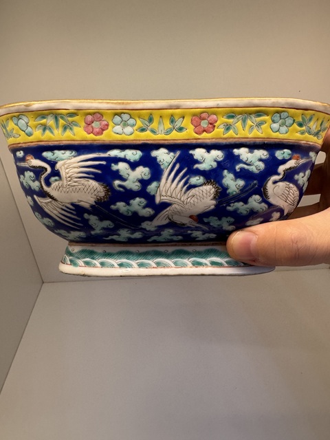 古玩陶瓷清同治 粉彩扇型貢碗真品鑒賞圖