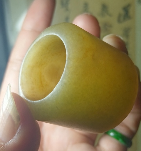 古玩玉器扳指真品鑒賞圖